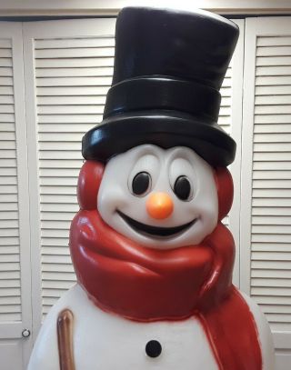 Christmas Frosty The Snowman Blow Mold - 40 ' Ht.  - VTG - W/ Cord 2