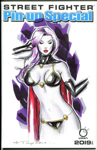 Lady Death Art Sketch Cover Variant Comic Book Blank Pinup Sexy Woman