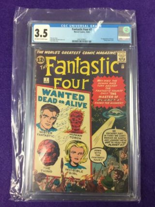 Fantastic Four 7 (1962) : Cgc 3.  5 1st Appearance Kurrgo