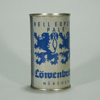 Lowenbrau Hell Export Pale Lager Beer Can Flat Top Munich Bavaria Germany - 3