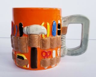 Home Depot Tool Belt Orange Large Coffee Mug Cup 2012 Mr.  Christmas W/o Box