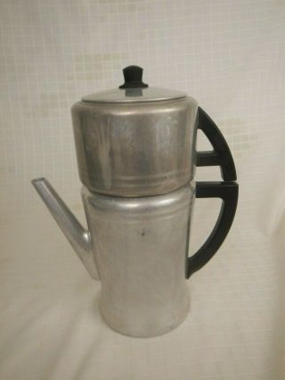 Vintage West Bend Aluminum Coffee Pot Percolator Stove Top Flavo - Drip Retro
