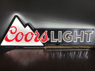 Coors Light Rocky Mountains Led Logo Beer Sign 39x13”