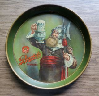Old Bartles Beer Tray " Night Watchman " Syracuse Ny Pre Prohibition