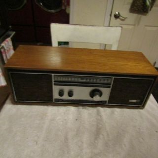 Vintage Philco Ford Transistor Am Fm Radio Model R976wa 2 Speaker Wood Cabinet