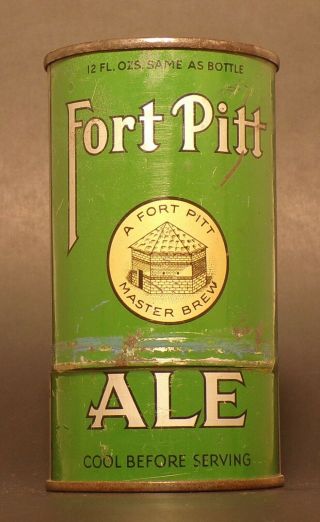 Final Week Fort Pitt Ale Opening Instructional Flat Top Beer Can