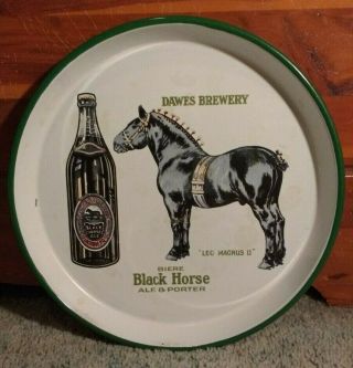 Dawes Brewery Black Horse Ale & Porter Porcelain Beer Tray - Leo Magnus Ii