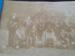 Antique Scottish Boys Brigade Pipe Band Photograph