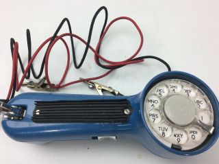 Old Vtg Blue Western Electric Rotary Dial Lineman Line Tester Bell System