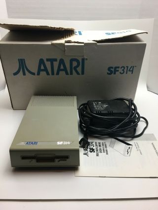 Atari Sf314 Microfloppy Disk Drive Double Sided Double Density Vintage