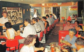 The Nugget Club Reno,  Nevada Casino Diner Interior Ca 1950s Vintage Postcard