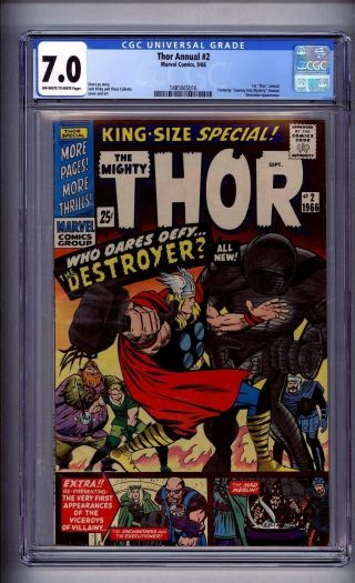 Cgc (marvel) Journey Into Mystery/thor Annual 2 7.  0 Fn/vf 1966 Destroyer Oww Pg