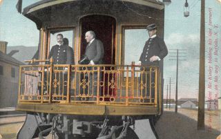 Lp74 Canton Ohio Postcard President Mckinley Train To Buffalo Ny