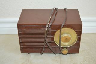 Vintage General Electric Am Tube Radio Ge Bakelite Brown