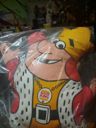 Vintage 1973 Burger King King Plush Toy 13 " Stuffed Doll Pillow