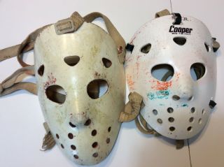 Vintage Cooper Hm 7 Jr.  Goalie Mask And Unknown Hockey Mask