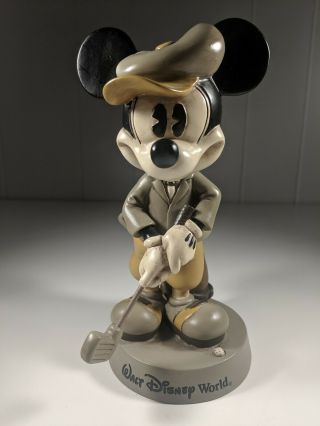 Mickey Mouse Golfing Bobble Figure / Disney Parks Authentic / 8 "