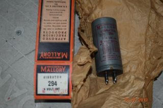 rare vintage nos mallory model 294 6 volt vibrator 2