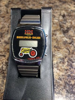 Vintage Minneapolis Moline Tractor Digital Wrist Watch Non