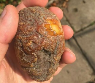 Old Vintage Natural Baltic Amber Raw Stone Toffee Butterscotch 103 Gr