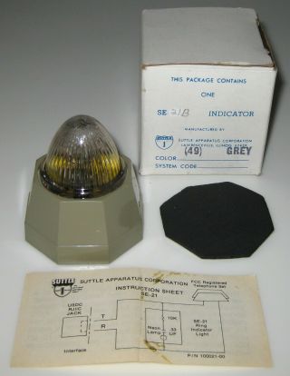 Suttle Se - 21b Grey “western Electric Beehive Type” Neon Ringing Indicator Light