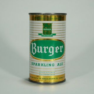 Burger Brewing Sparkling Ale Flat Top Beer Can Cincinnati Ohio 46 - 14 - - - -