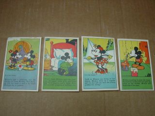 Vintage 1930s Disney Mickey Mouse Advertising Recipe Cards Jaeger 