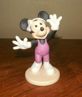 Disney Aerobic Exercise Minnie Mouse Porcelain Figurine Vintage