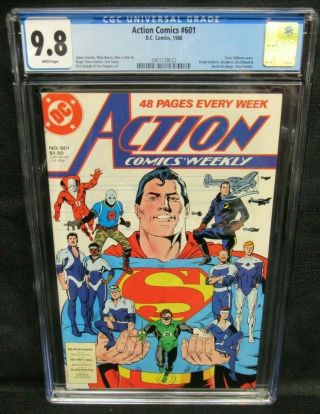 Action Comics 601 (1988) Secret Six Begins Gibbons Superman Cover Cgc 9.  8 V432