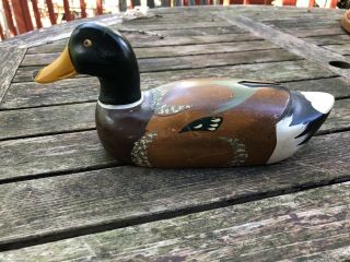 Vintage Duck Phone - Wood Carved Decoy - Telemania