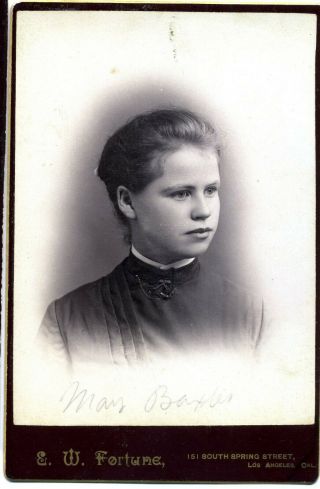 Cabinet Card Photo Young Lady Id 