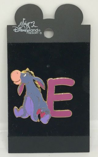 Disney Pin 7801 Alphabet Pin Letter E Eeyore From Winnie The Pooh