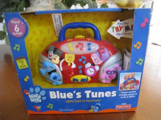 Fisher Price Blue’s Clue’s Blue’s Tunes Radio Kids Boom Box Plays 6 Tunes