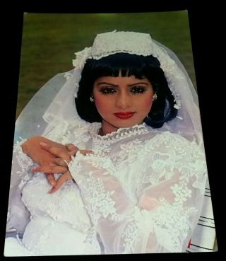 Bollywood Film Star Actress Sri Devi Postcard (bap 556)