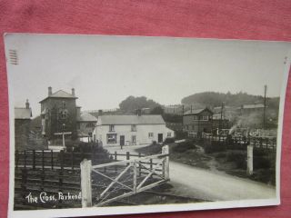 The Cross,  Parkend,  Rail Crossings & Rail Line Vintage B&w R.  P.  Postcard 1954