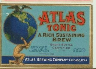 Atlas Brewing Co.  Atlas Tonic Brew Chicago,  Ill