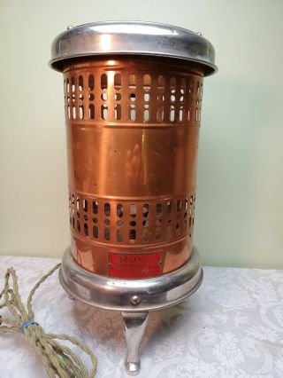 Vintage Rome Copper Electric Auxiliary Heater Retro Cool Space Heater