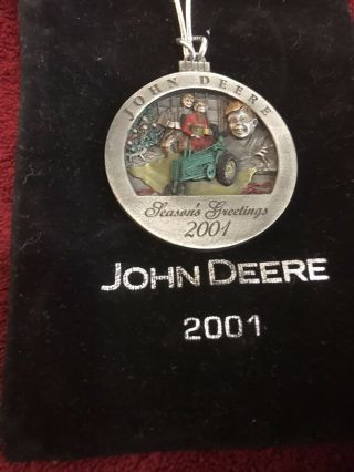 2001 John Deere 6 Pewter Christmas Ornament