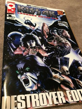 Kiss Large Comic Book Autographed By Gene Simmons And Paul Stanley
