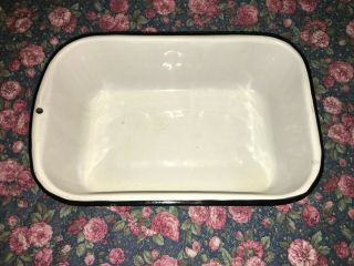 Vintage Rectangle Porcelain Enamel Baking Pan