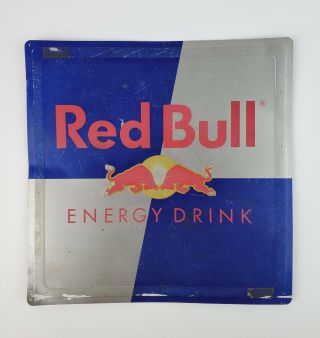 Red Bull Energy Drink Double Sided Tin Sign 10 " X 10 "