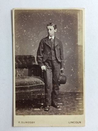Victorian Carte De Visite Cdv Photo - Young Man – R Slingsby – Lincoln