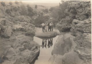 Vintage 1931 Photograph Black Hills Sd 5 Men Reflection Pool By E.  F.  O.