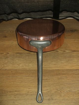 Vintage French Havard Copper Cuisine Deep Fat Frying Pan Tin Lined 2mm