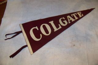 Vintage Colgate College Football Pennant Sewn Letters Old University