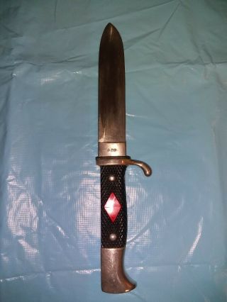 Vintage Post Ww2 Solingen German Boy Scout Knife W/ Sheath