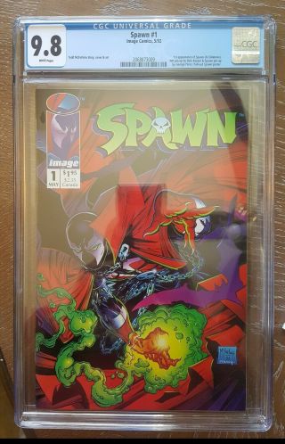Spawn 1 Cgc 9.  8 Nm/mt 1st Appearance Of Spawn White Pages