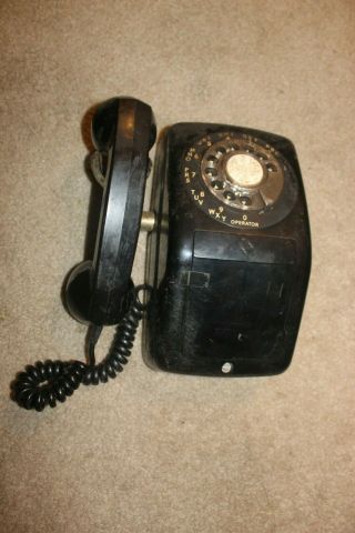 Vintage Ae Rotary Wall Phone Black