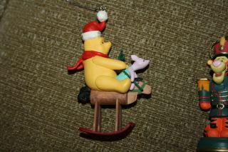 Disney Winnie the Pooh Piglet Christmas tree ornament sleigh Tigger Nutcracker 3