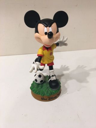 Mickey Mouse Disney World Soccer Bobblehead Great Shape
